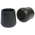 Richelieu America Richelieu America 235919 1.5 in. TruGuard Rubber Leg Tip; Black - Pack of 2 235919